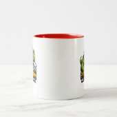 恐竜のデッドライン コーヒーマグ ツートーンマグカップ (中央)