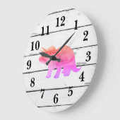 恐竜のトリケラトプスデコ素朴シプラップ ラージ壁時計 (傾斜)