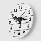 恐竜のトレックスデコー素朴ルシプラップ大時計 ラージ壁時計 (傾斜)