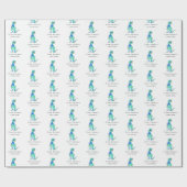 恐竜のハッピーバースデーパーソナライズされた少年の名前 ラッピングペーパー (フラット)