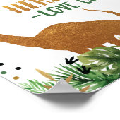 恐竜のハーブ誕生日食のテーブルサイン ポスター (角)