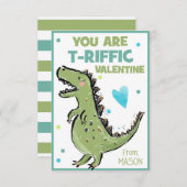 恐竜のバレンタインデー子供へンのカード、あなたはTリフフィック ノートカード (正面/裏面)