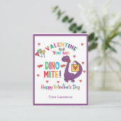 恐竜のバレンタインユーがダイノマイト教室   ポストカード (スタンド正面)