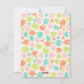 恐竜のバレンタイン教室用ホリデーカード シーズンカード (裏面)