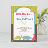 恐竜のバースデーパーティ招待状 招待状 (スタンド正面)
