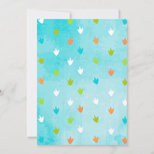 恐竜のバースデーパーティ招待状 招待状 (裏面)