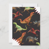 恐竜のバースデーパーティ招待状 招待状 (裏面)