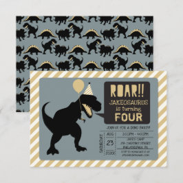 恐竜のバースデーパーティ招待状 招待状
