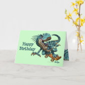恐竜のバースデー・カード カード (黄色い花)