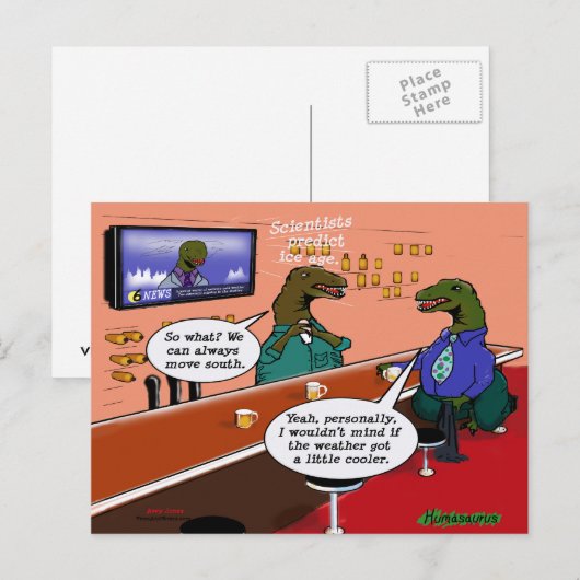 恐竜のバー ポストカード (正面/裏面)