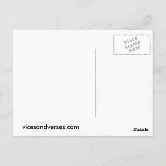 恐竜のバー ポストカード (裏面)