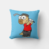 恐竜のパキセファロ遊サウルスのゴルフ。 クッション (正面)