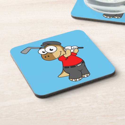 恐竜のパキセファロ遊サウルスのゴルフ。 コースター (左側)