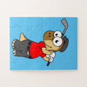 恐竜のパキセファロ遊サウルスのゴルフ。 ジグソーパズル (横)