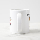 恐竜のパキセファロ遊サウルスのゴルフ。 ジャンボコーヒーマグカップ (裏面)