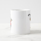 恐竜のパキセファロ遊サウルスのゴルフ。 ジャンボコーヒーマグカップ (正面)