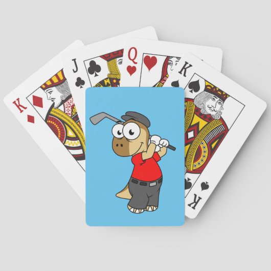 恐竜のパキセファロ遊サウルスのゴルフ。 トランプ (裏面)