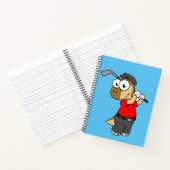 恐竜のパキセファロ遊サウルスのゴルフ。 ノートブック (内部)