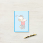 恐竜のパキセファロ遊サウルスのゴルフ。 ポストイット (デスク上)