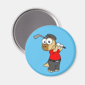 恐竜のパキセファロ遊サウルスのゴルフ。 マグネット (正面/裏面)