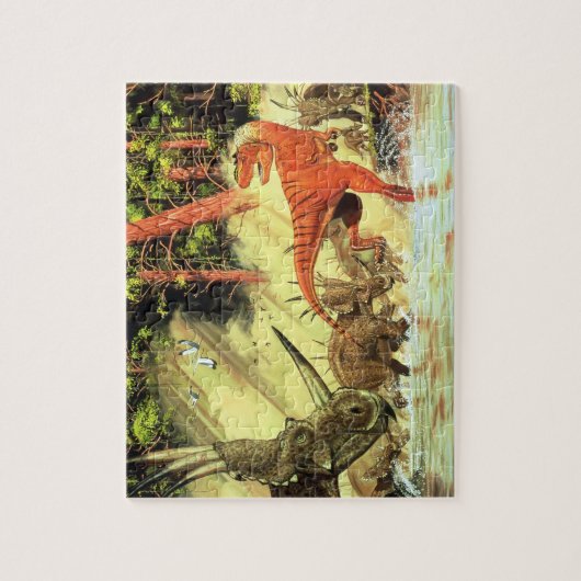 恐竜のパズルGorgosaur Styracosaurグレゴリーポール ジグソーパズル (縦)