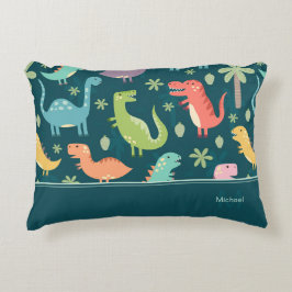 恐竜のパタモノグラムのーン アクセントクッション