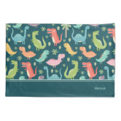 恐竜のパタモノグラムのーン 枕カバー (裏面)