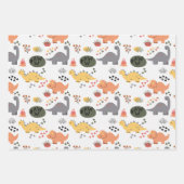 恐竜のパターンの子供 ラッピングペーパーシート (正面2)