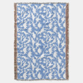 恐竜のパターン01w.LBlue BG スローブランケット (正面縦)