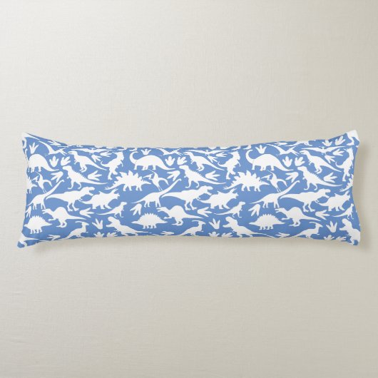 恐竜のパターン01w.LBlue BG ボディピロー (正面)