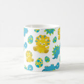 恐竜のパターン、かわいい恐竜、ベビーDino コーヒーマグカップ (中央)