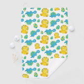 恐竜のパターン、かわいい恐竜、ベビーDino ゴルフタオル (インサイチュ)