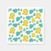 恐竜のパターン、かわいい恐竜、ベビーDino スタンダードカクテルナプキン (正面)