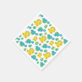 恐竜のパターン、かわいい恐竜、ベビーDino スタンダードカクテルナプキン (角)