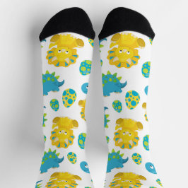 恐竜のパターン、かわいい恐竜、ベビーDino ソックス