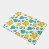 恐竜のパターン、かわいい恐竜、ベビーDino ドアマット (アングル)