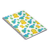 恐竜のパターン、かわいい恐竜、ベビーDino ノートブック (右側)