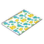 恐竜のパターン、かわいい恐竜、ベビーDino ノートブック (左側)