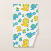 恐竜のパターン、かわいい恐竜、ベビーDino バスタオルセット (ハンドタオル)