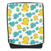 恐竜のパターン、かわいい恐竜、ベビーDino バックパック (正面)