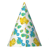 恐竜のパターン、かわいい恐竜、ベビーDino パーティーハット (裏面)