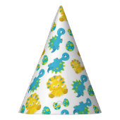 恐竜のパターン、かわいい恐竜、ベビーDino パーティーハット (左)