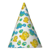 恐竜のパターン、かわいい恐竜、ベビーDino パーティーハット (右)