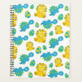 恐竜のパターン、かわいい恐竜、ベビーDino プランナー手帳 (正面)