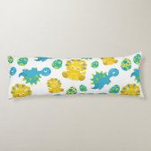 恐竜のパターン、かわいい恐竜、ベビーDino ボディピロー (裏面)