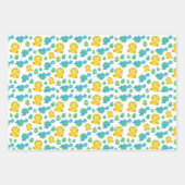 恐竜のパターン、かわいい恐竜、ベビーDino ラッピングペーパーシート (正面)