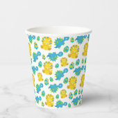 恐竜のパターン、かわいい恐竜、ベビーDino 紙コップ (正面)