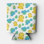 恐竜のパターン、かわいい恐竜、ベビーDino 缶クーラー (正面)