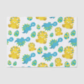 恐竜のパターン、かわいい恐竜、ベビーDino 薄葉紙 (正面)