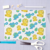 恐竜のパターン、かわいい恐竜、ベビーDino 薄葉紙 (クラフト)